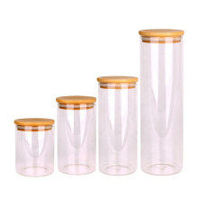 Wholesale 80ml 750ml 1000ml food grade tall airtight borosilicate storage glass jar